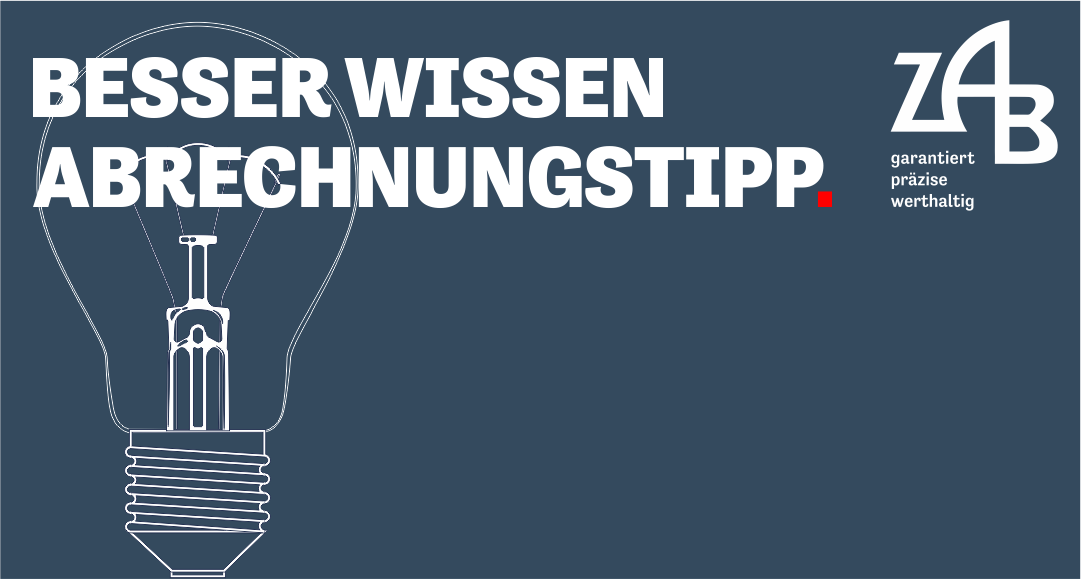 BESSER WISSEN ABRECHNUNGSTIPP